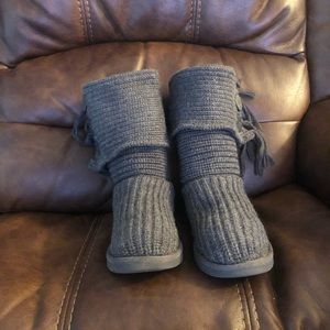 Grey Cable Knit Uggs